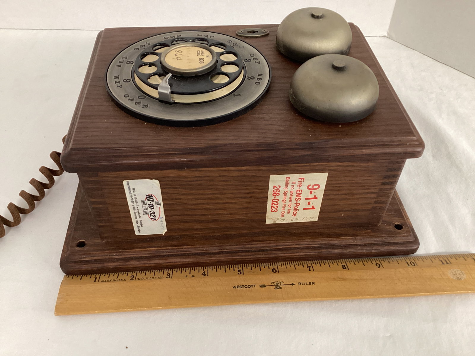 Western Electric Wall Hanging Rotary Phone - 7