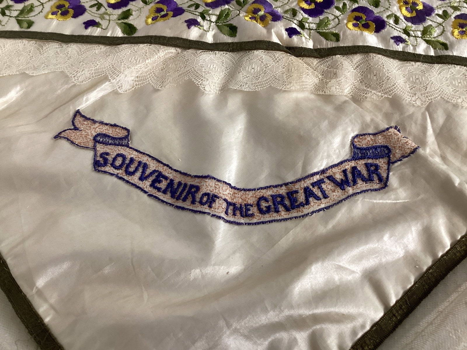 Embroidered Pillowcase from the Great War - 2