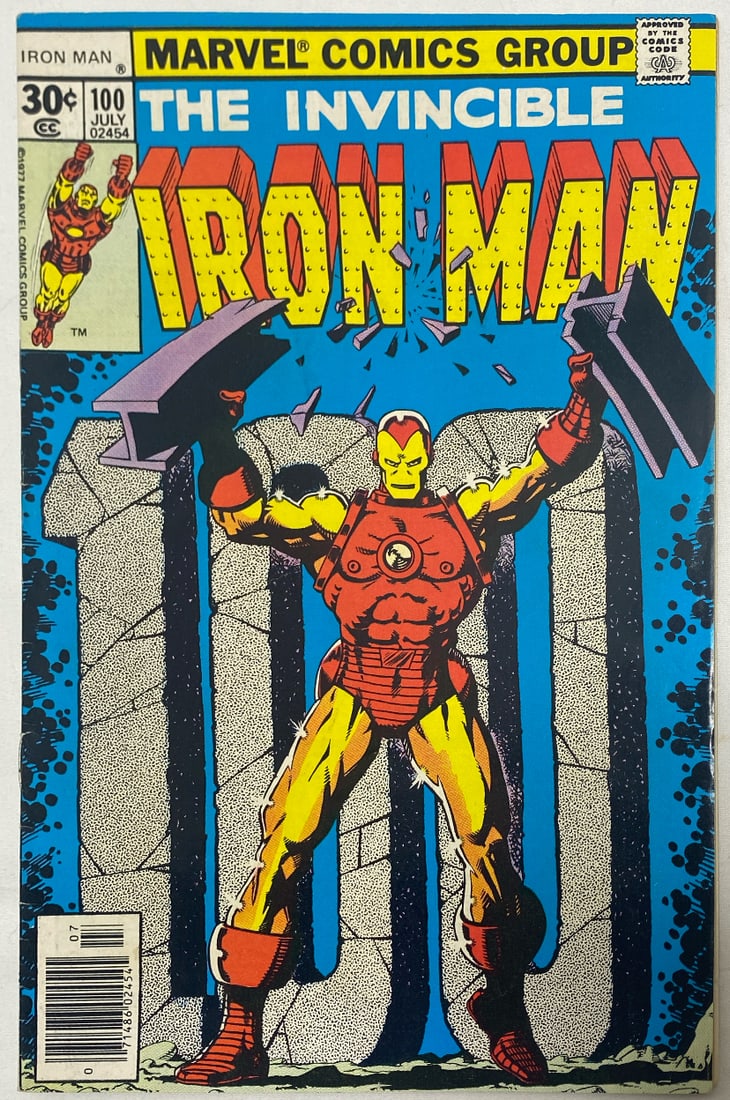 Iron Man 100 Marvel Comic Book: 1977, please preview and see all photos for this lot