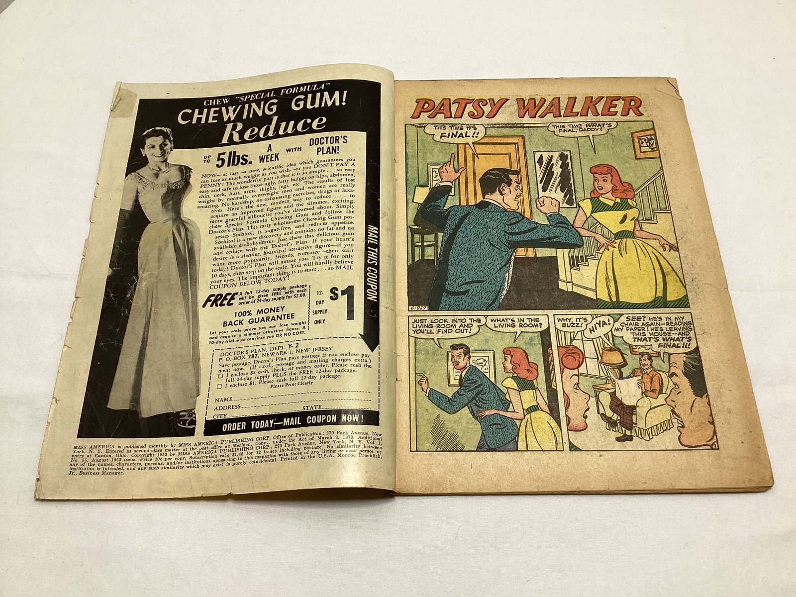 Miss America 55 Atlas Patsy Walker Comic Book - 6
