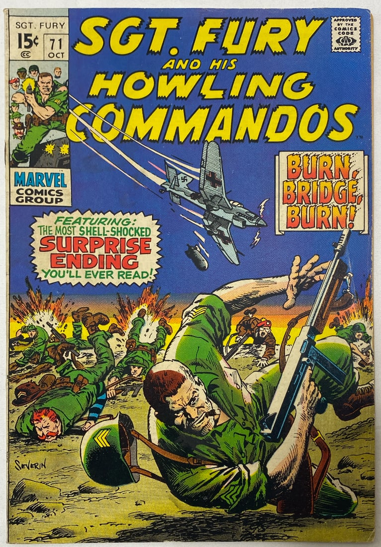 Sgt. Fury and His Howling Commandos 71 Marvel Comic Book: 1969, please preview and see all photos for this lot