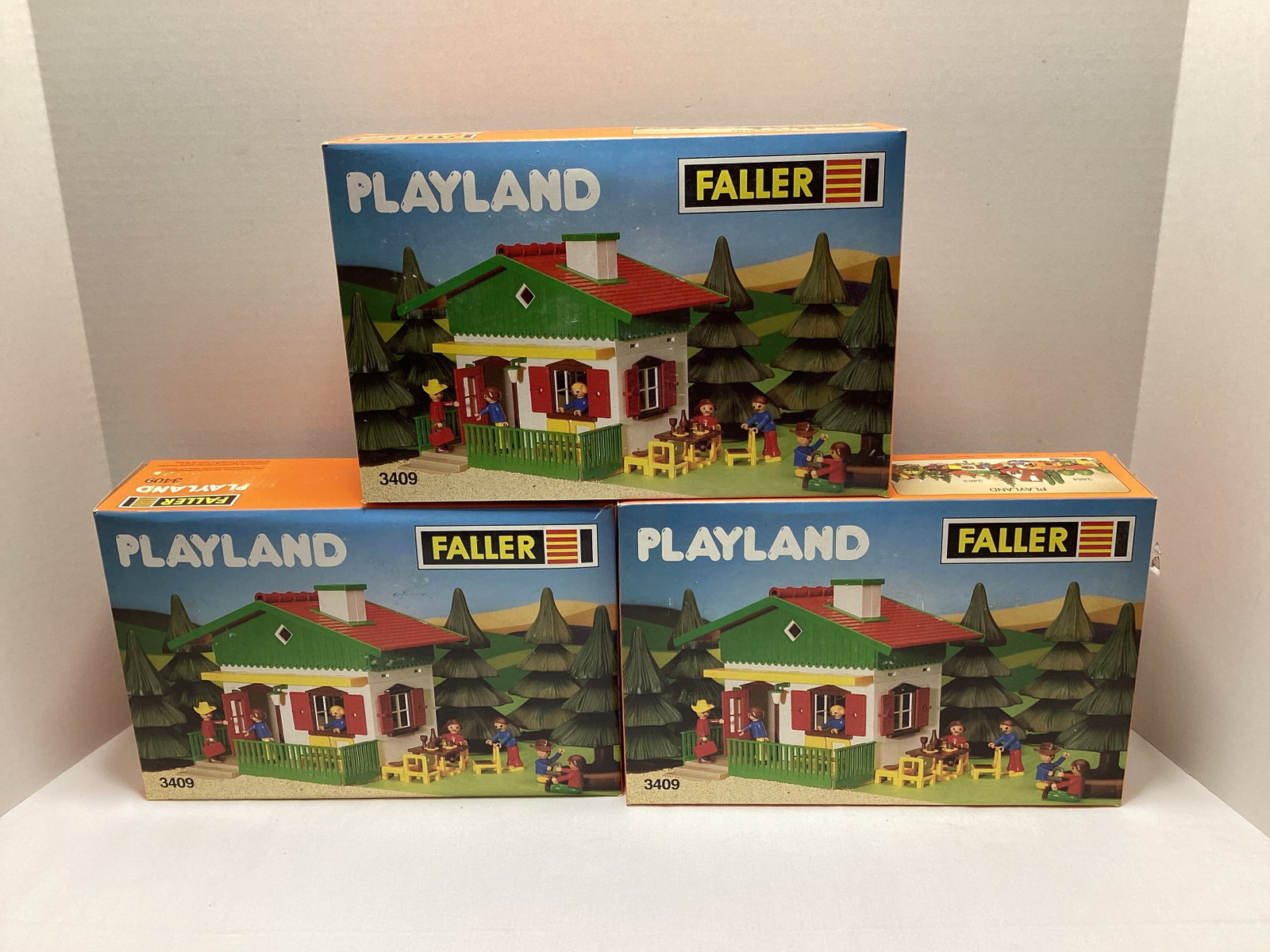 Three Faller Playland 3409 Country House Playsets: made in Western Germany