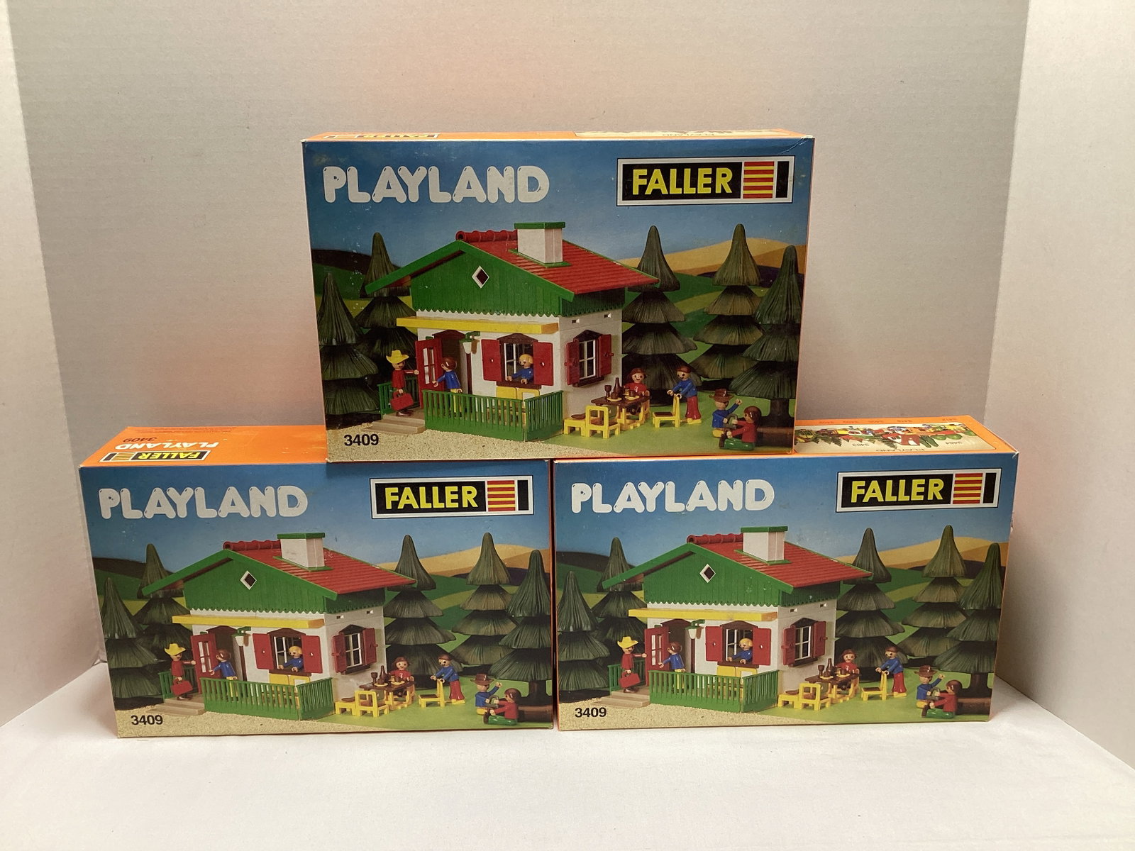 Three Faller Playland 3409 Country House Playsets: made in Western Germany