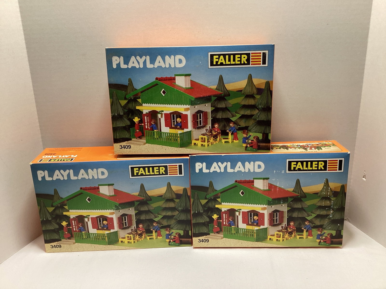 Three Faller Playland 3409 Country House Playsets: made in Western Germany