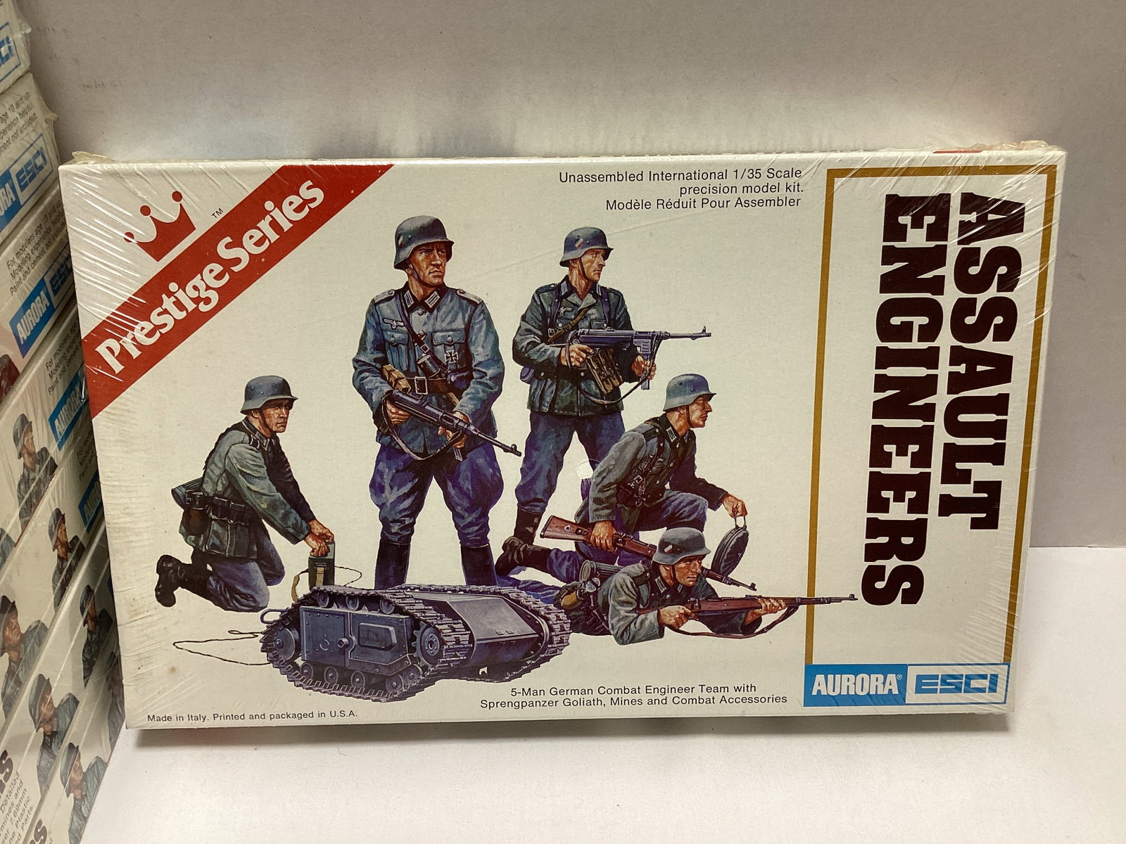 Nine Aurora ESCI Prestige Series Sealed Assault Engineers 6303 Model Kits - 2