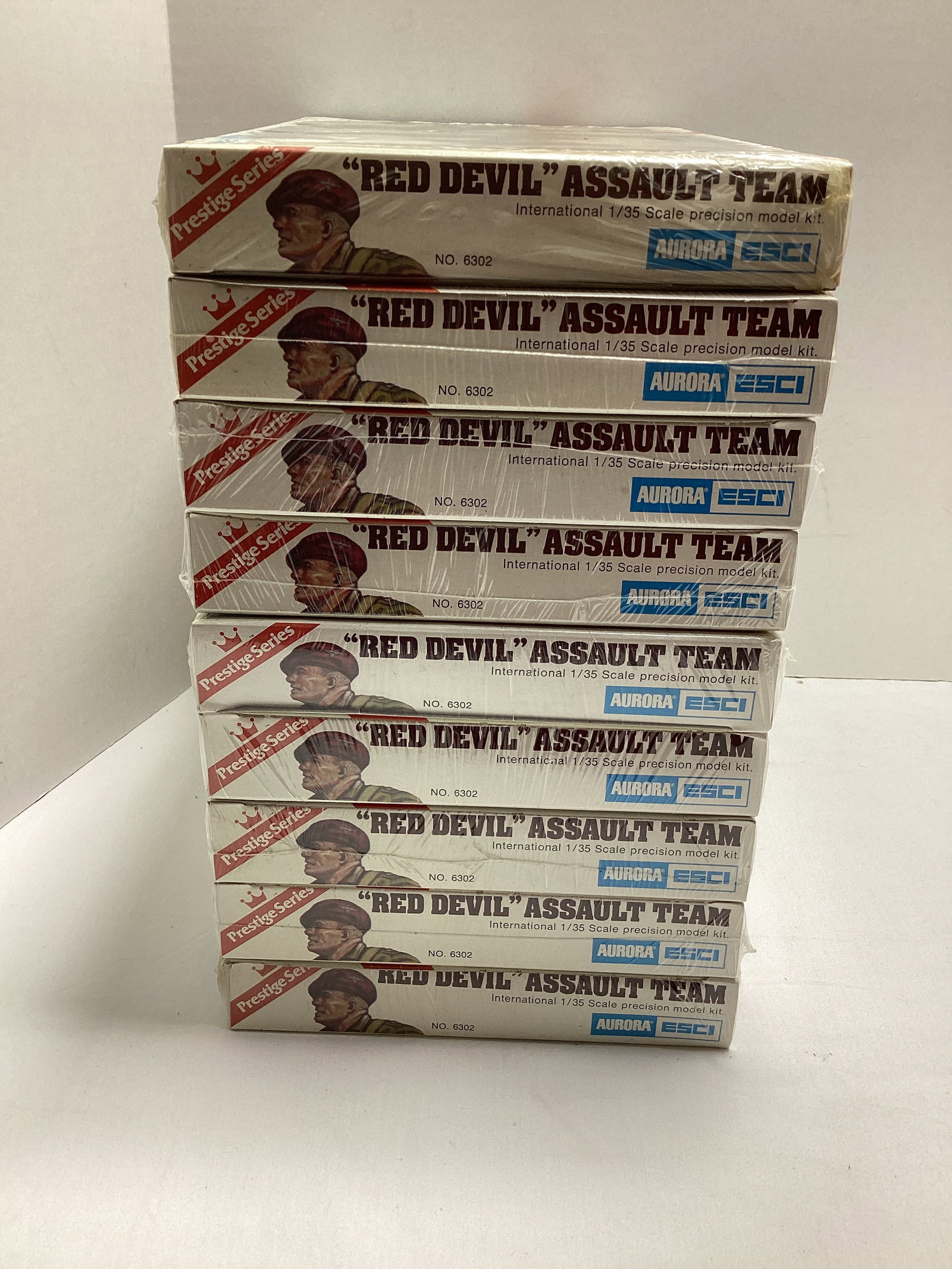 Nine Aurora ESCI Prestige Series Sealed Red Devil Assault Team 6302 Model Kits - 6