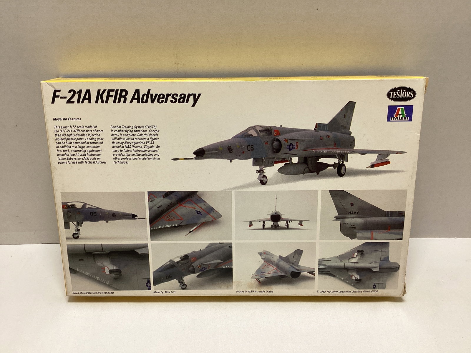 Testors F-21A KFIR Adversary Fighter Jet 1:72 Scale Model Kit - 4