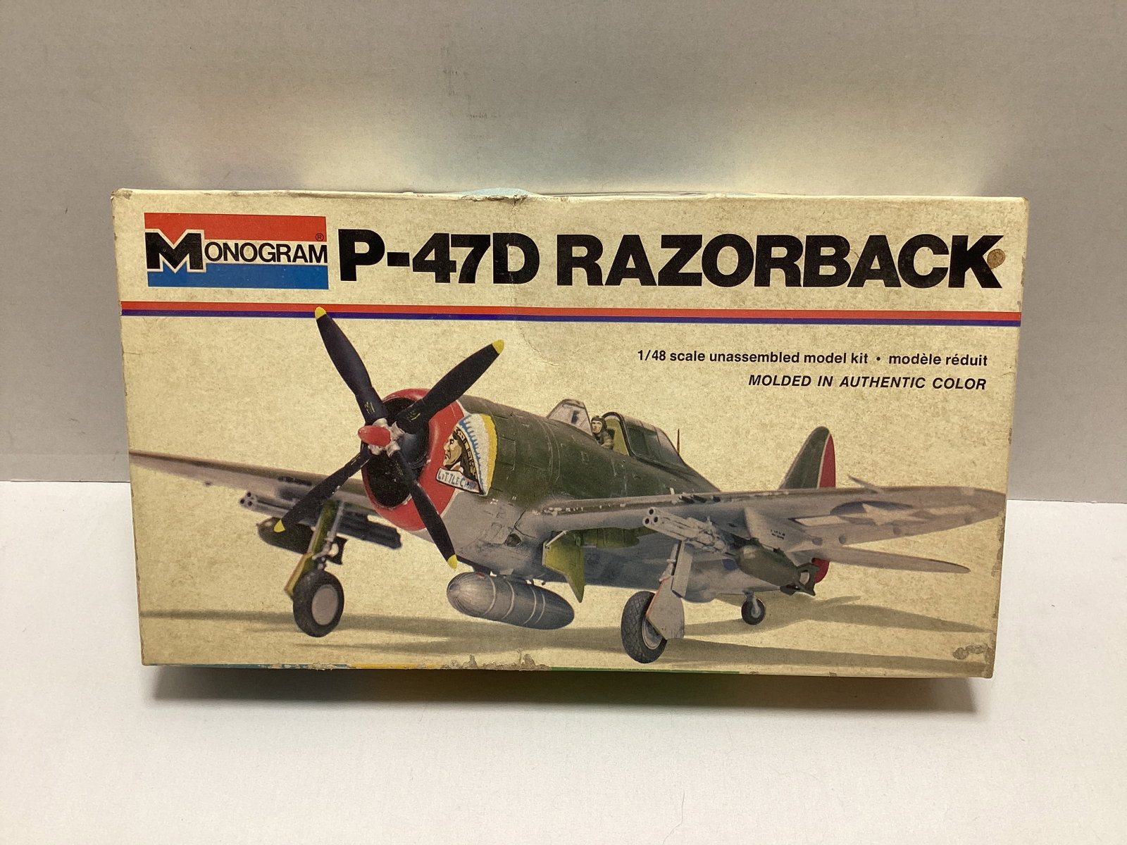 Monogram P-47D Razorback 1:48 Scale Military Model Kit: box open, unsure if complete