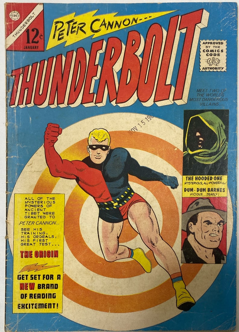 Peter Cannon Thunderbolt 1 Charlton Comic Book: 1966, please preview and see all photos for this lot