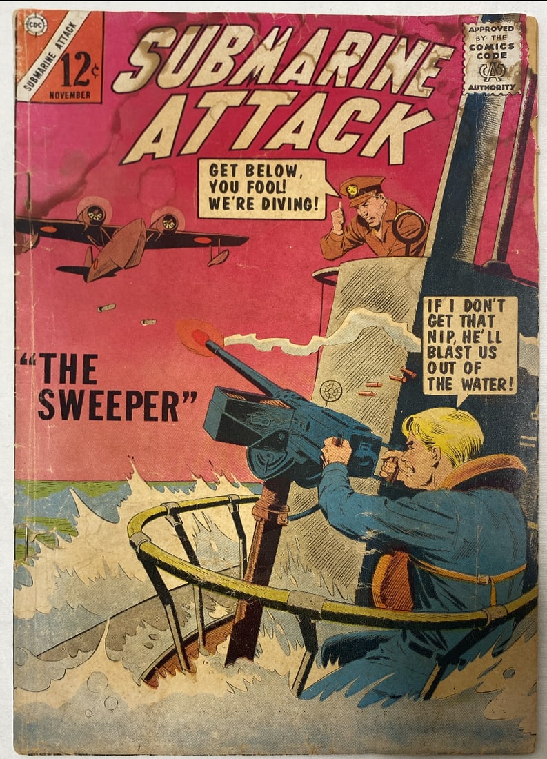 Submarine Attack 47 Charlton Comic Book: 1964, please preview and see all photos for this lot