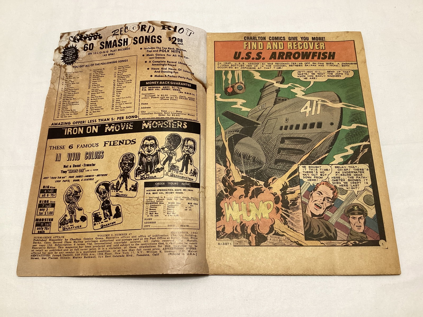 Submarine Attack 47 Charlton Comic Book - 6