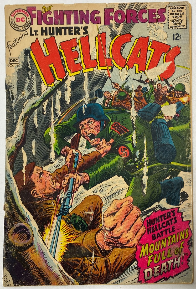 Our Fighting Forces 110 DC Comic Book: 1967, cover detached, please preview and see all photos for this lot