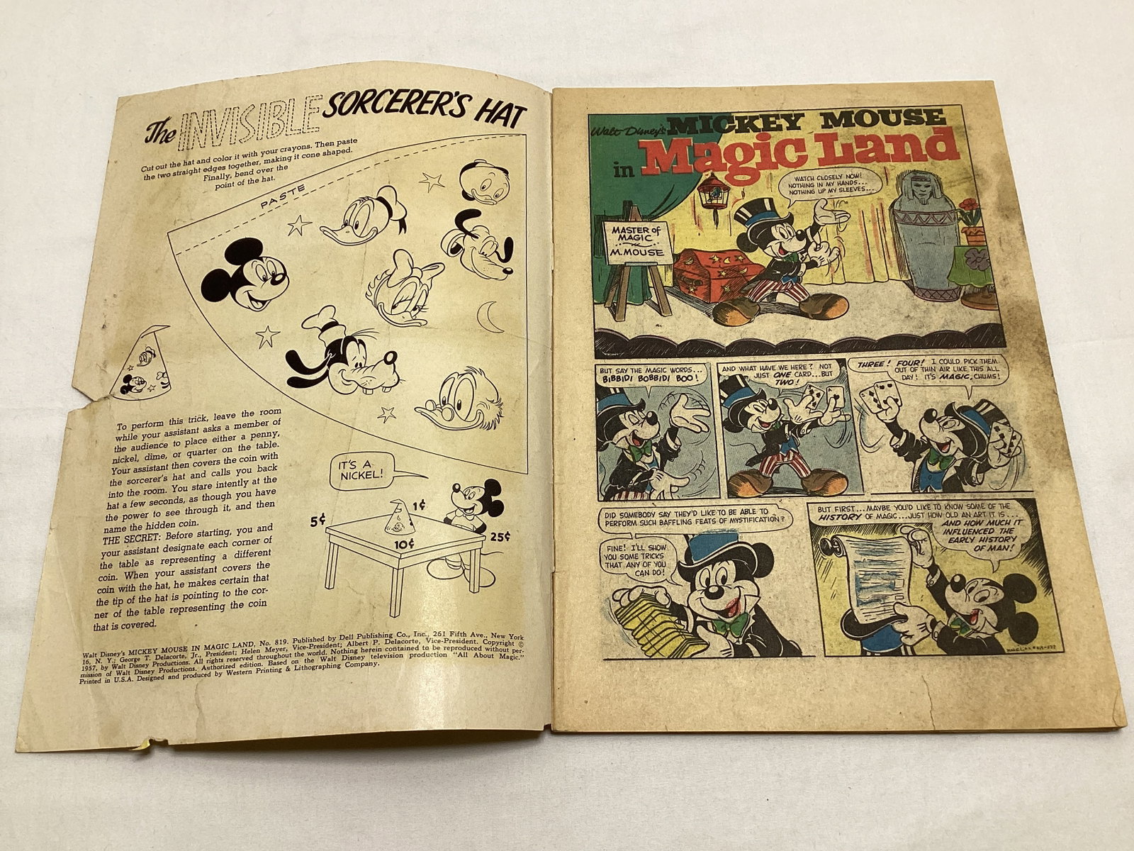 Four Color 819 Mickey Mouse in Magic Land Dell Comic Book - 6