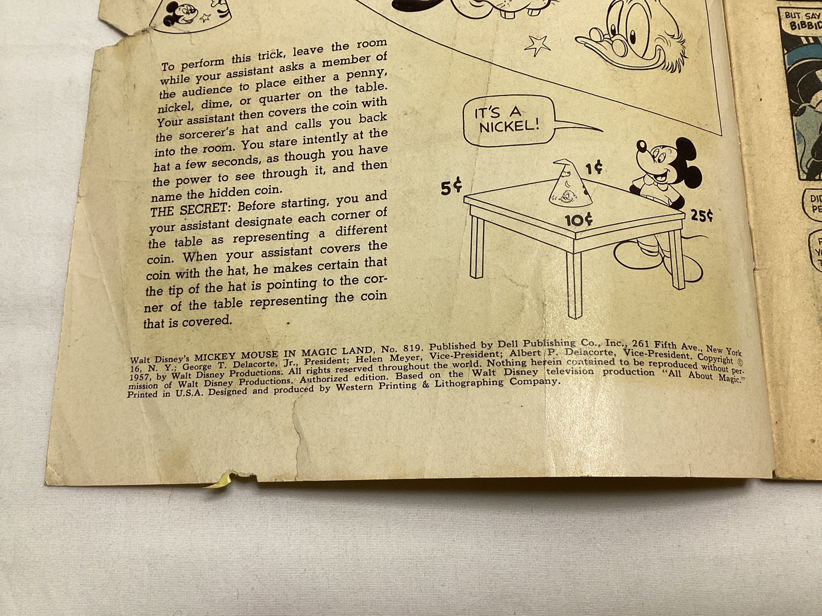 Four Color 819 Mickey Mouse in Magic Land Dell Comic Book - 7