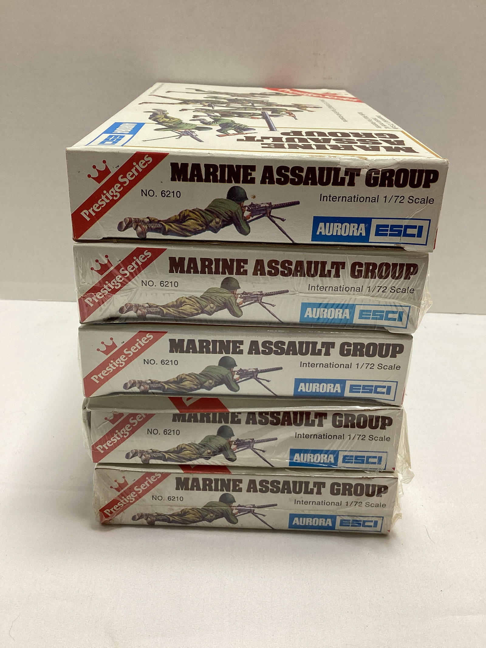 Five Aurora ESCI Prestige Series Marine Assault Group 1:72 Scale Model Kits - 5