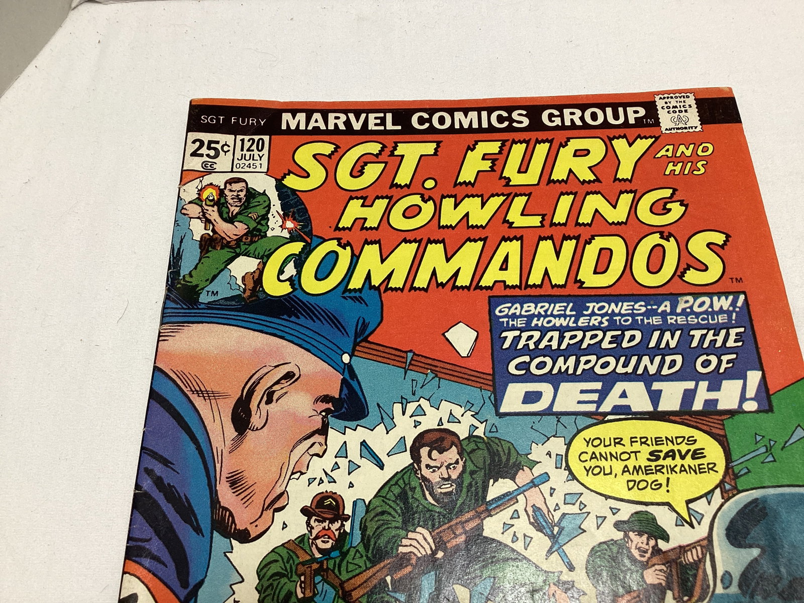 Sgt. Fury and His Howling Commandos 120 Marvel Comic Book - 2