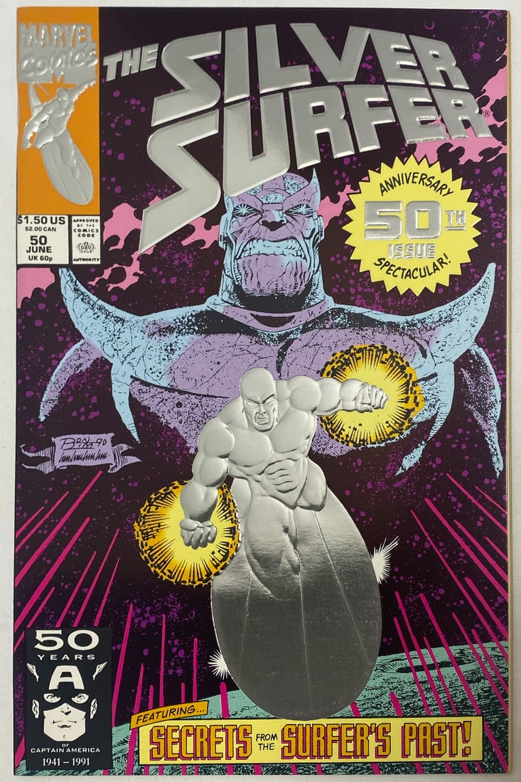 Silver Surfer 50 Marvel Comic Book: 1991, please preview and see all photos for this lot