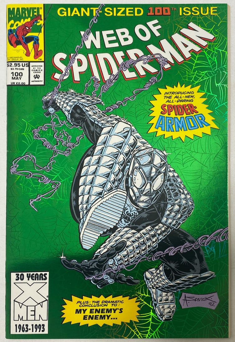 Web of Spider-Man 100 Marvel Comic Book: 1993, please preview and see all photos for this lot