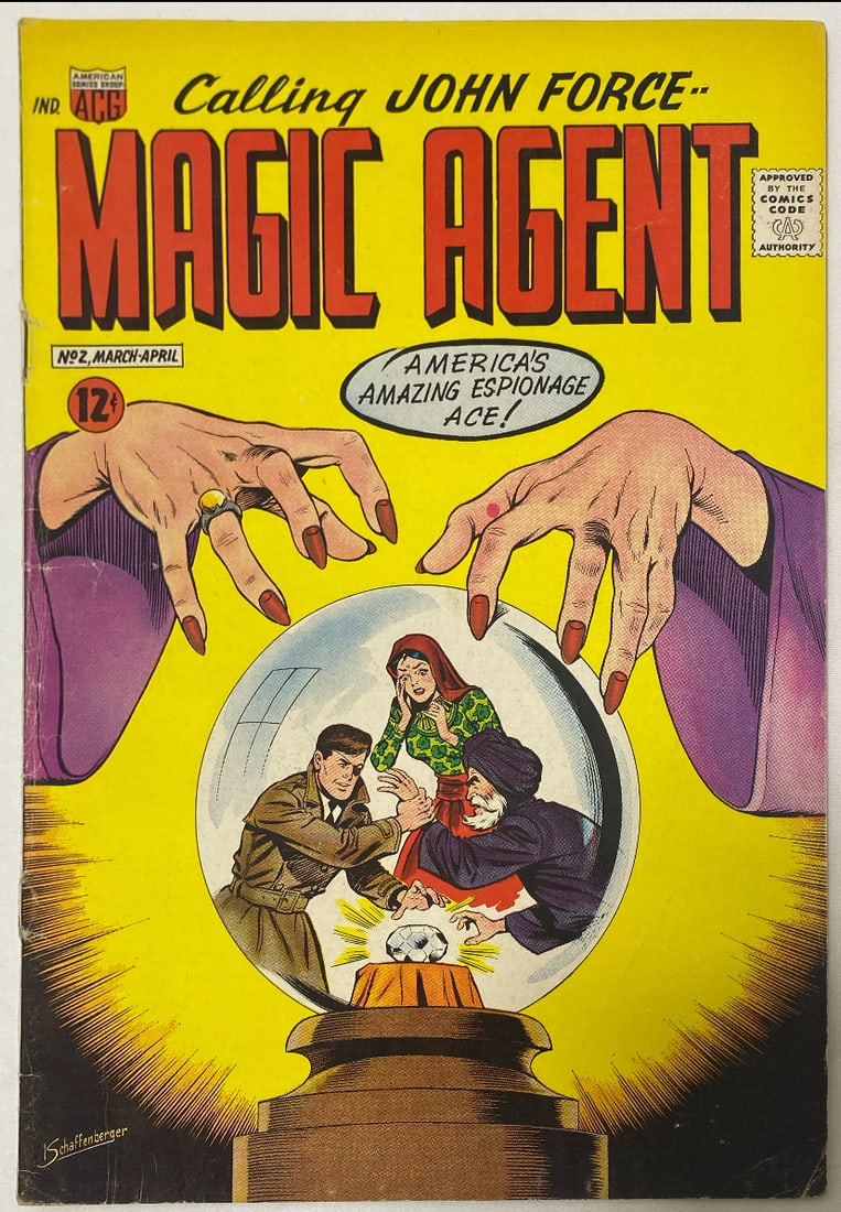 Magic Agent 2 ACG Comic Book: 1962, please preview and see all photos for this lot