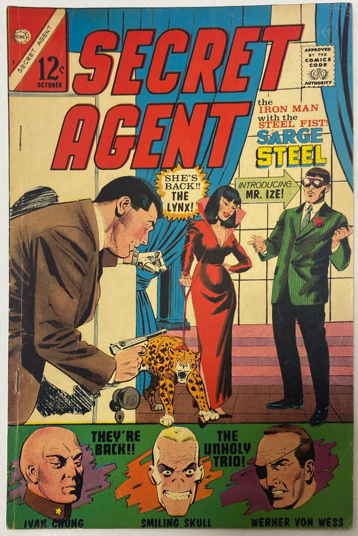 Secret Agent 9 Charlton Comic Book: 1967, please preview and see all photos for this lot