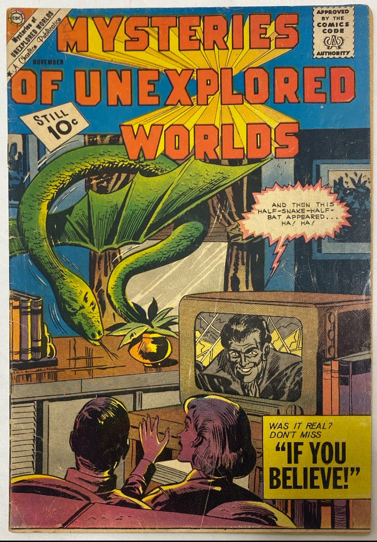 Mysteries of Unexpected Worlds 27 Charlton Comic Book: 1961, please preview and see all photos for this lot