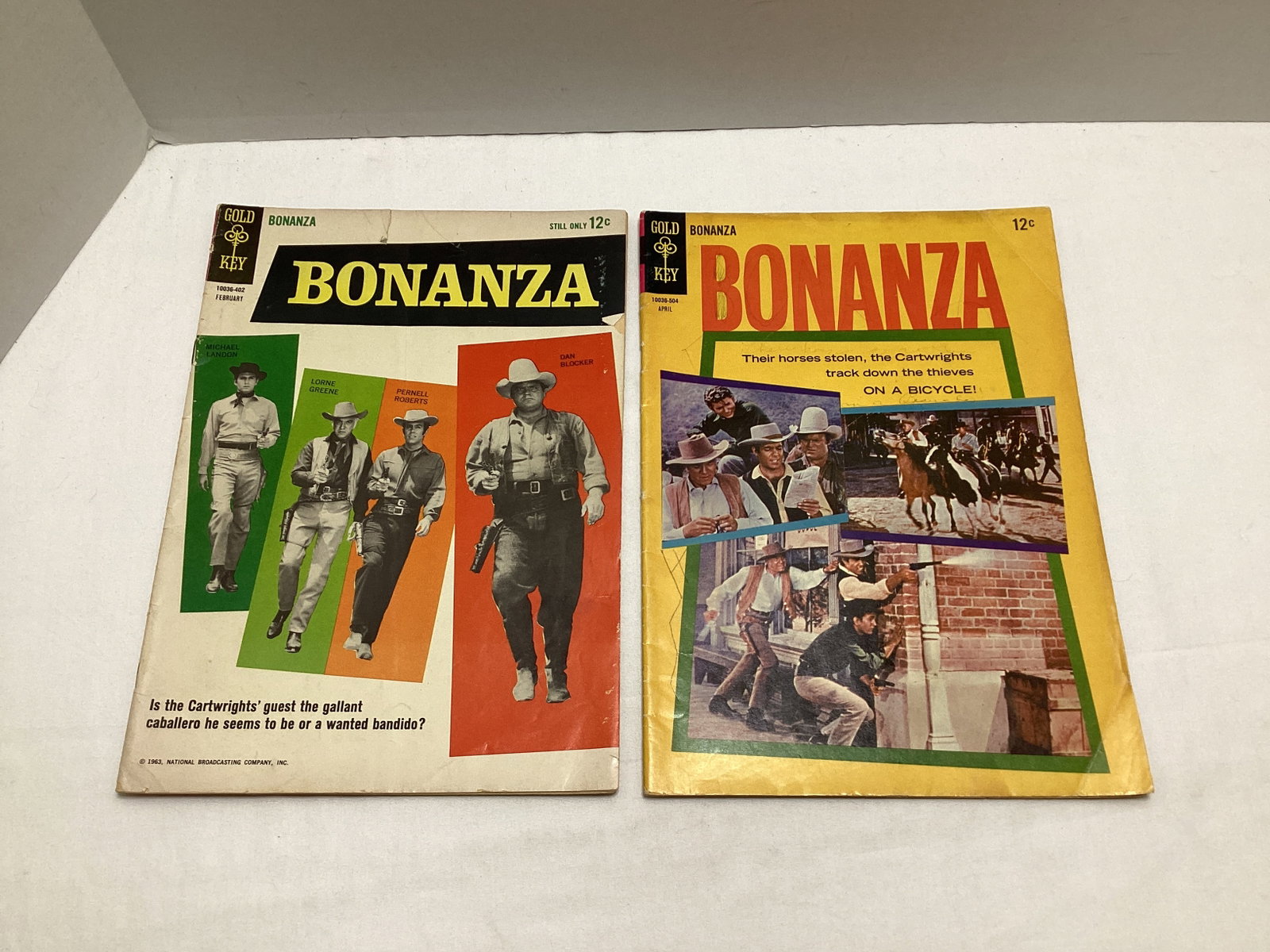 Bonanza 6 and 13 Gold Key Comic Books: 1963, please preview and see all photos for this lot