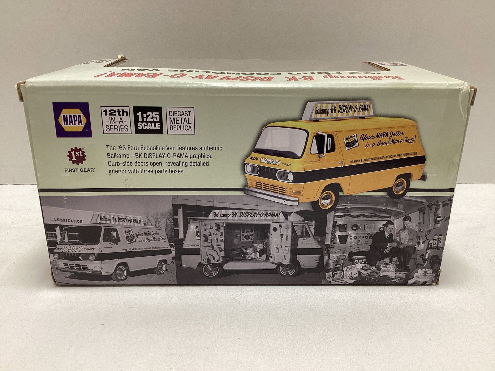 1st Gear Napa 1963 Ford Econoline Van 1:25 Scale Diecast - 4