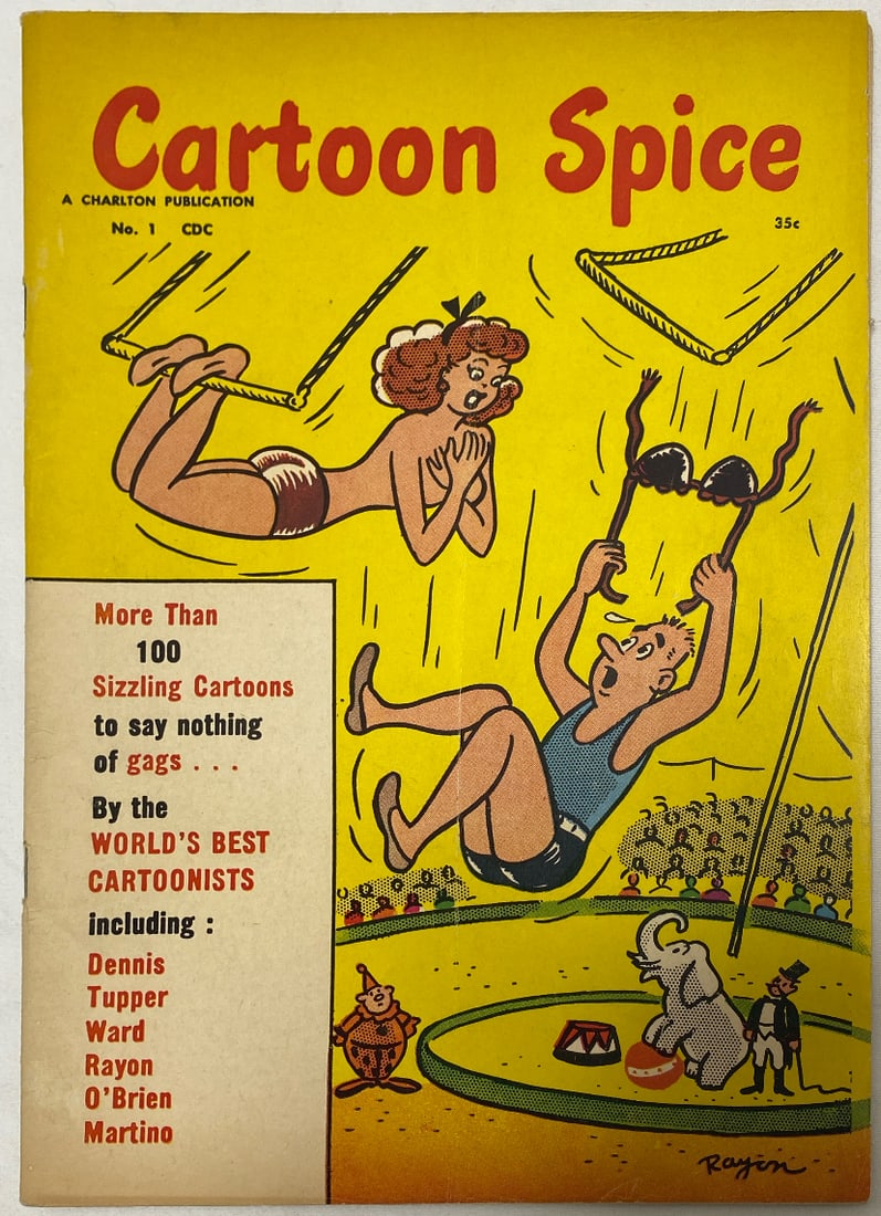 Cartoon Spice 1 Charlton Comic Book: 1956, please preview and see all photos for this lot