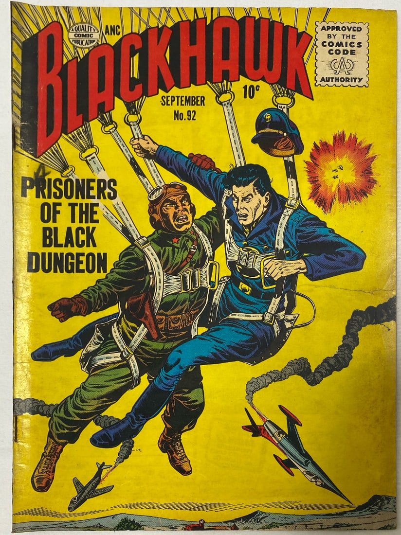 Blackhawk 92 Quality Comic Book: 1955, please preview and see all photos for this lot
