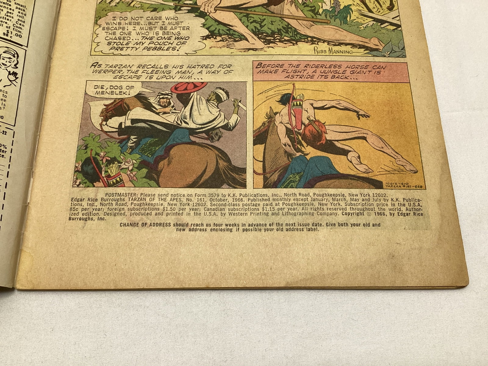 Tarzan of the Apes 161 Gold Key Comic Book - 7