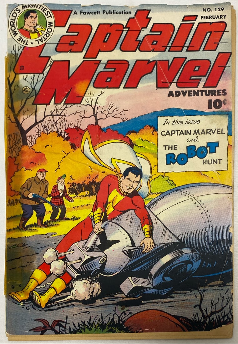 Captain Marvel Adventures 98 Fawcett Comic Book: 1952, tape, cover and book do not match, please preview and see all photos for this lot