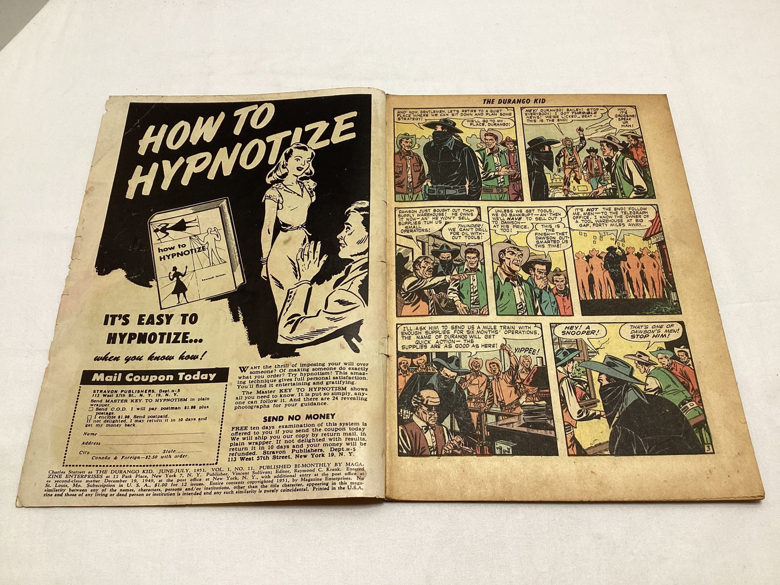 Durango Kid 11 Magazine Enterprises Comic Book - 6