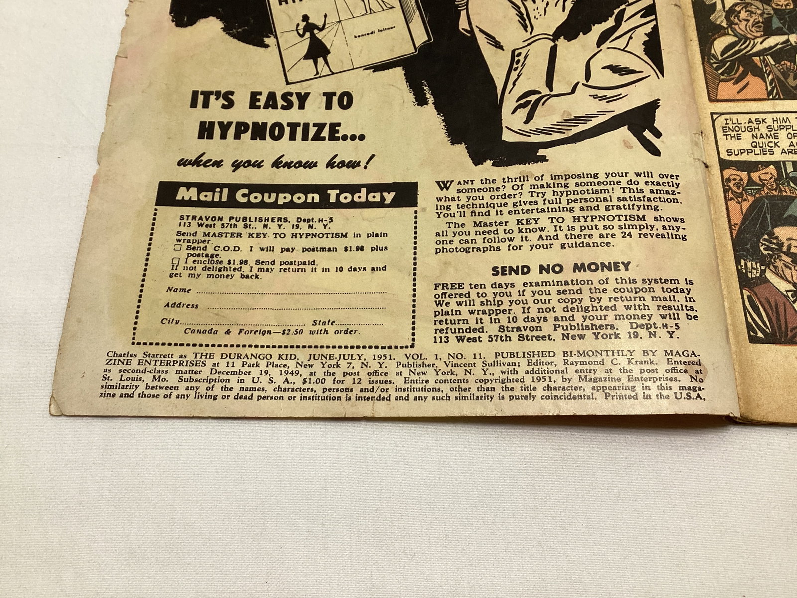 Durango Kid 11 Magazine Enterprises Comic Book - 7