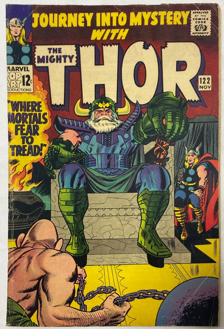 The Mighty Thor 122 Marvel Comic Book: 1965, please preview and see all photos for this lot