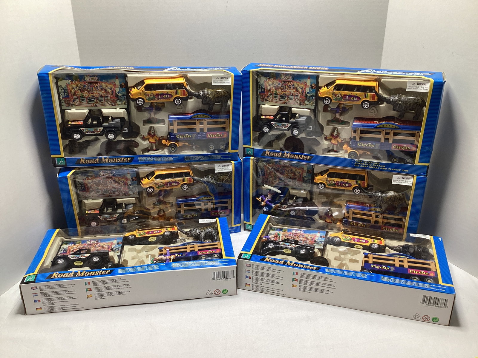Six Autocraft Road Monster Circus Sets: .