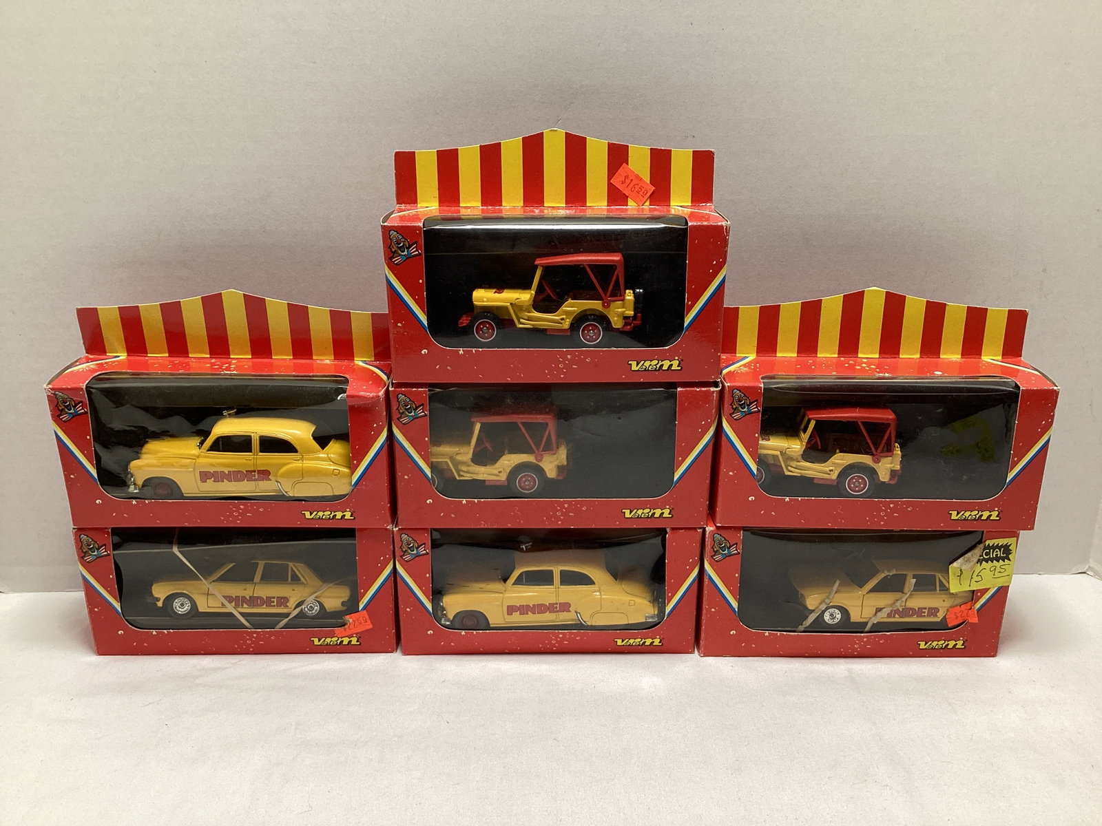 Seven Verem Diecast Models: .
