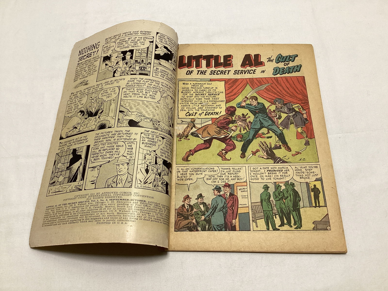 Little Al of the Secret Service 2 Ziff Davis Comic Book - 6