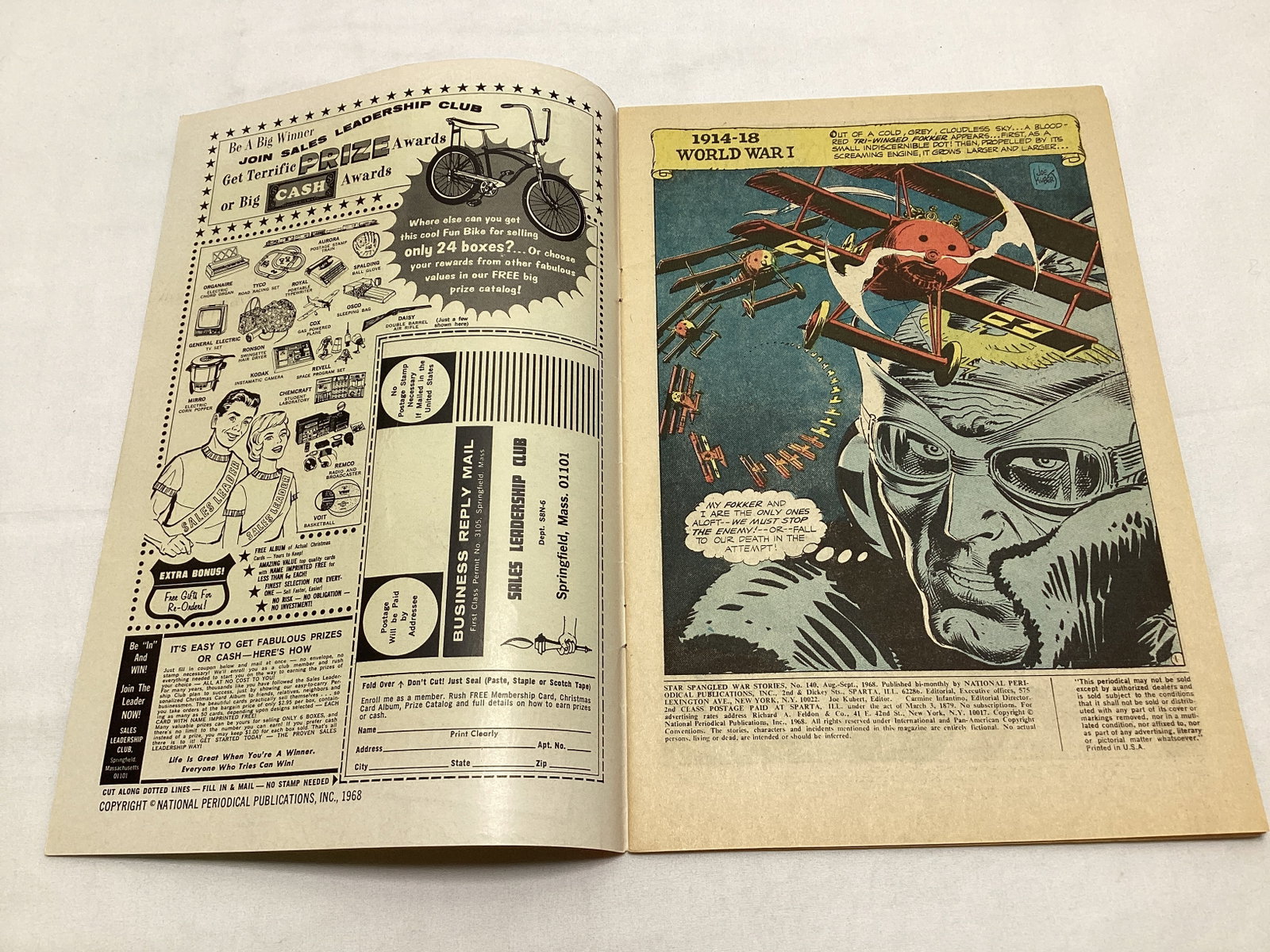 Star Spangled War Stories 140 Enemy Ace DC Comic Book - 6