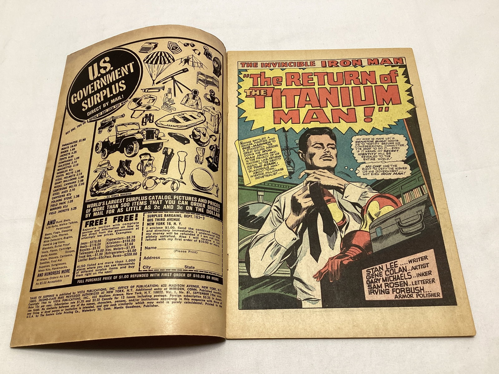 Tales of Suspense 81 Marvel Comic Book - 6