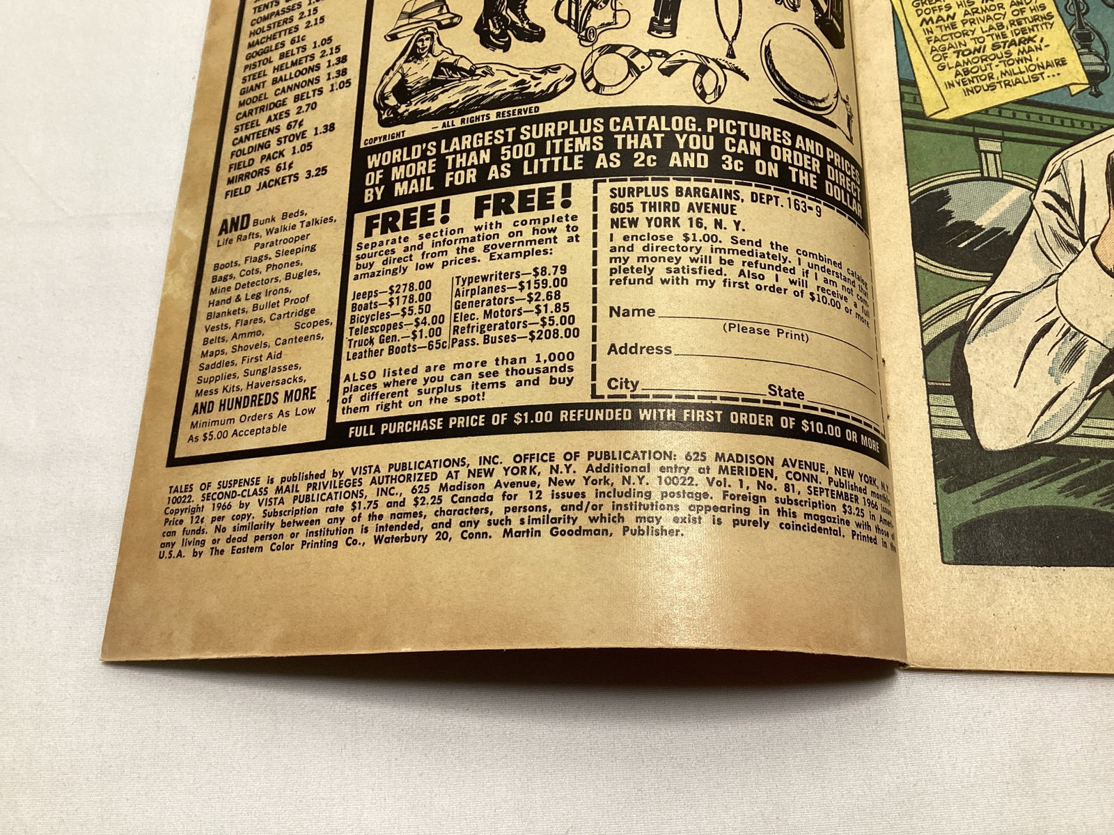 Tales of Suspense 81 Marvel Comic Book - 7
