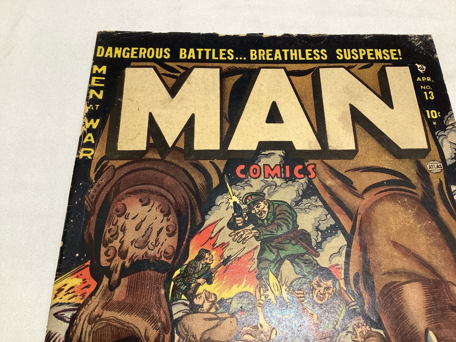 Man Comics 13 Atlas War Comic Book - 2