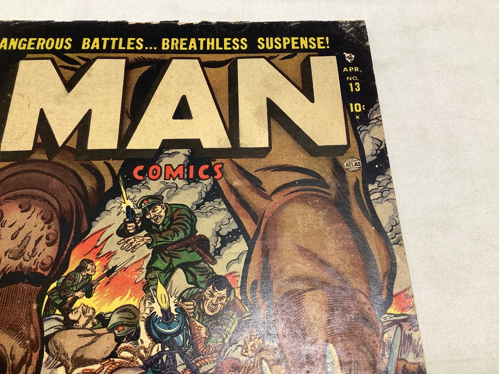 Man Comics 13 Atlas War Comic Book - 3