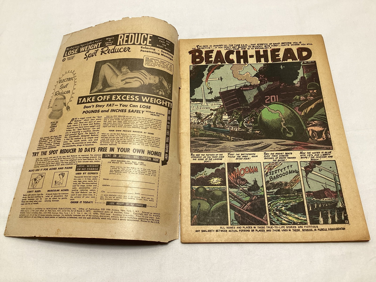Man Comics 13 Atlas War Comic Book - 6