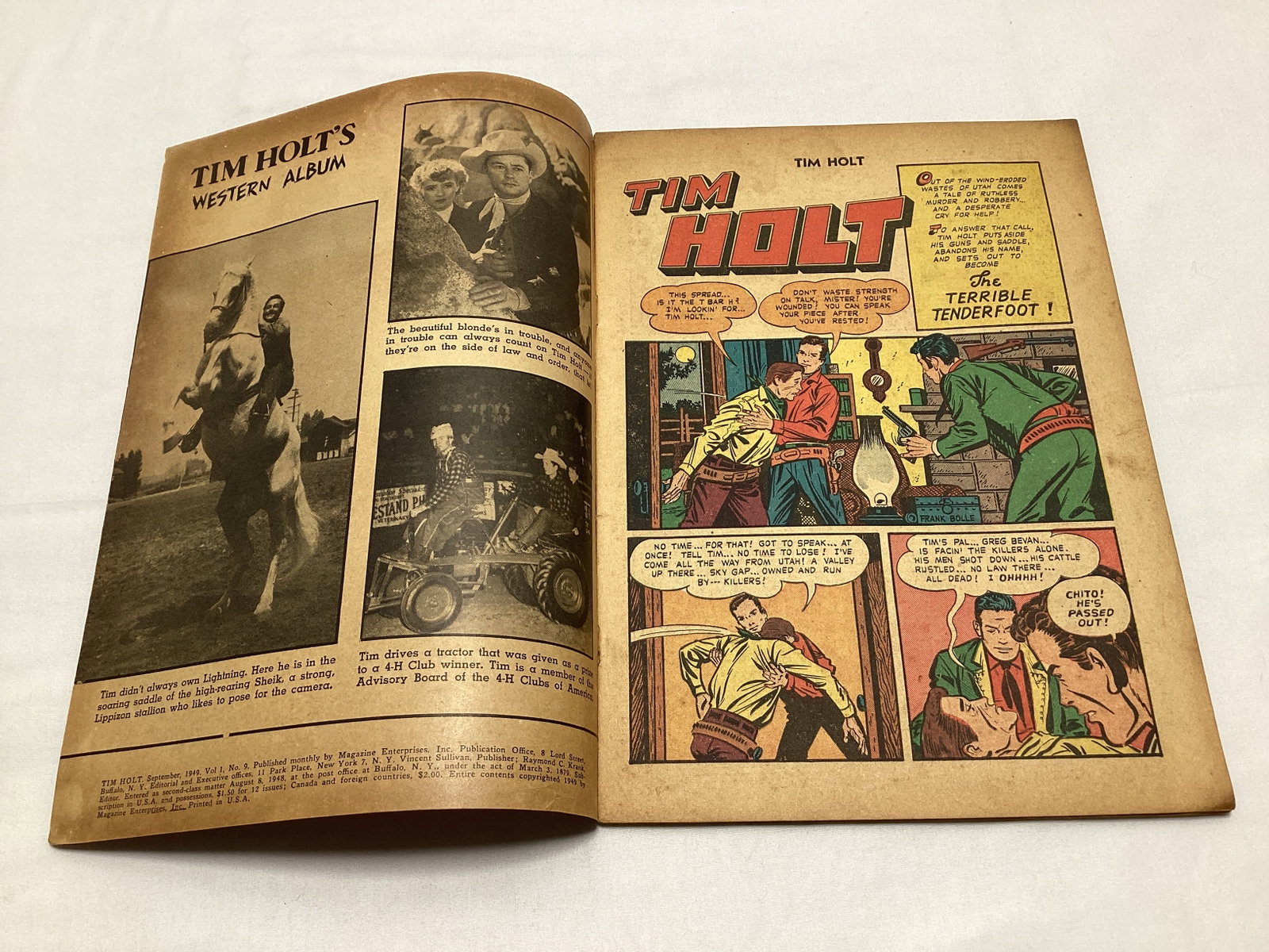 Tim Holt 9 Magazine Enterprises Comic Book - 6
