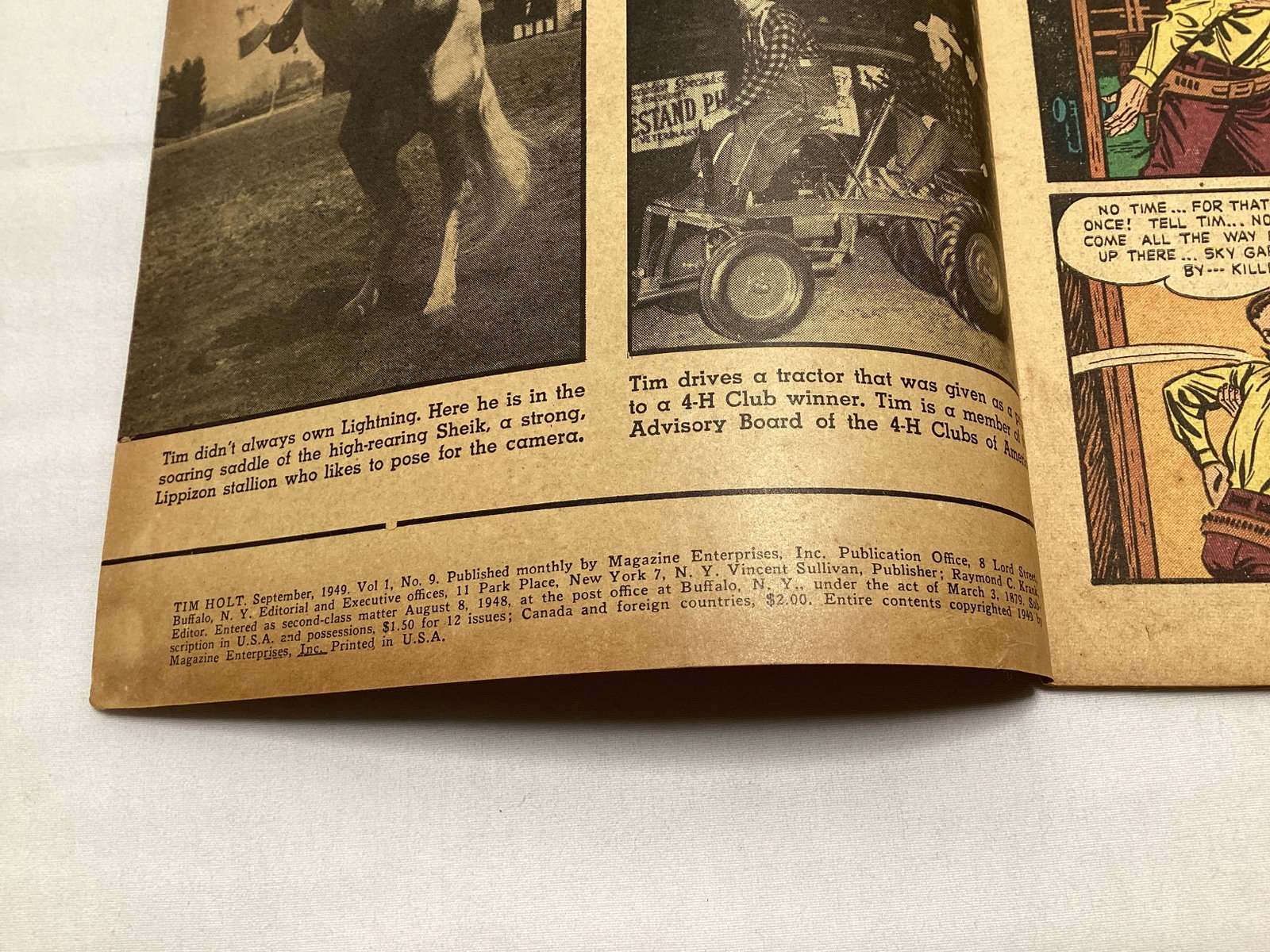 Tim Holt 9 Magazine Enterprises Comic Book - 7