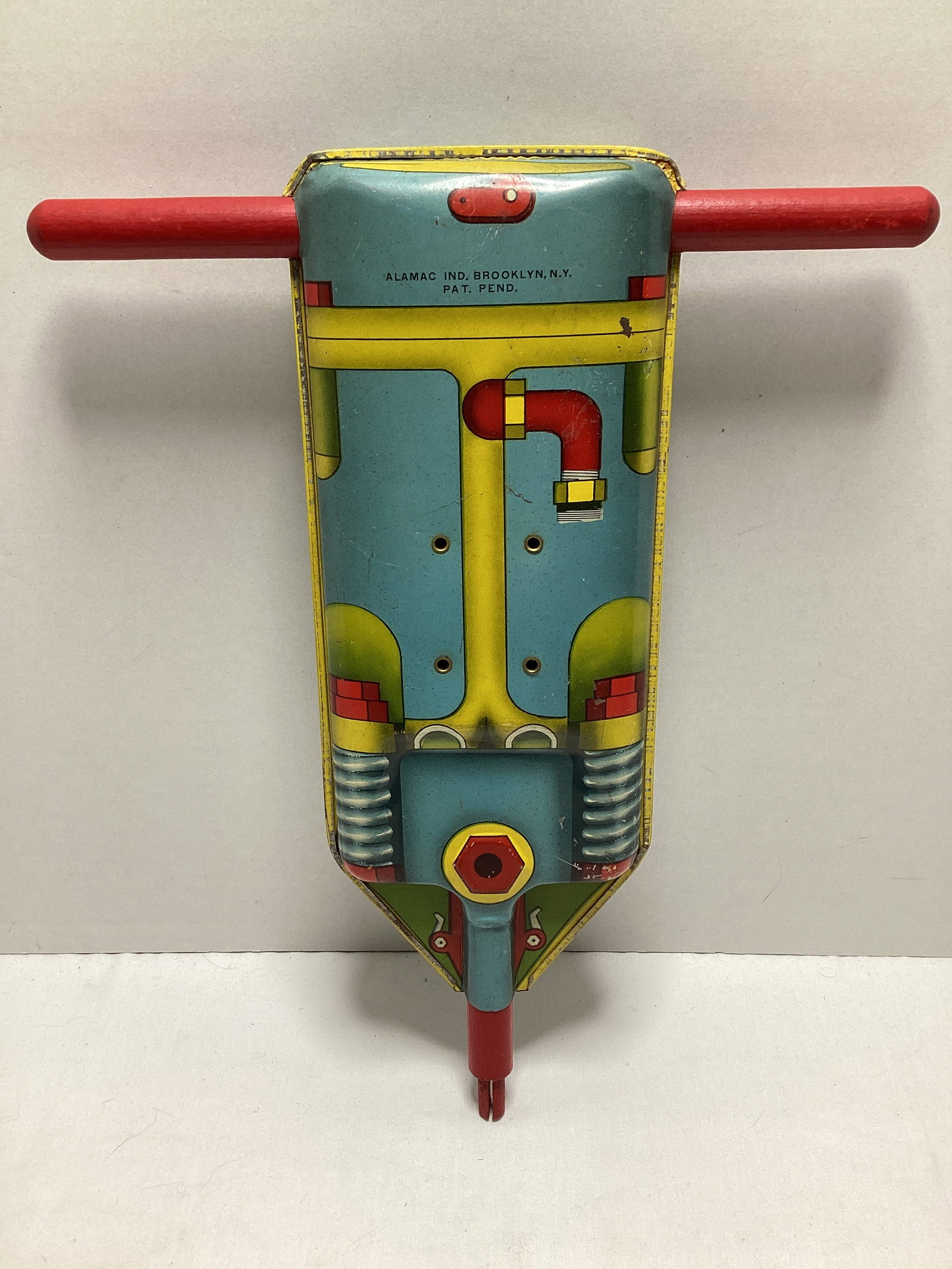 Alamac Tin Litho Toy Jackhammer - 4