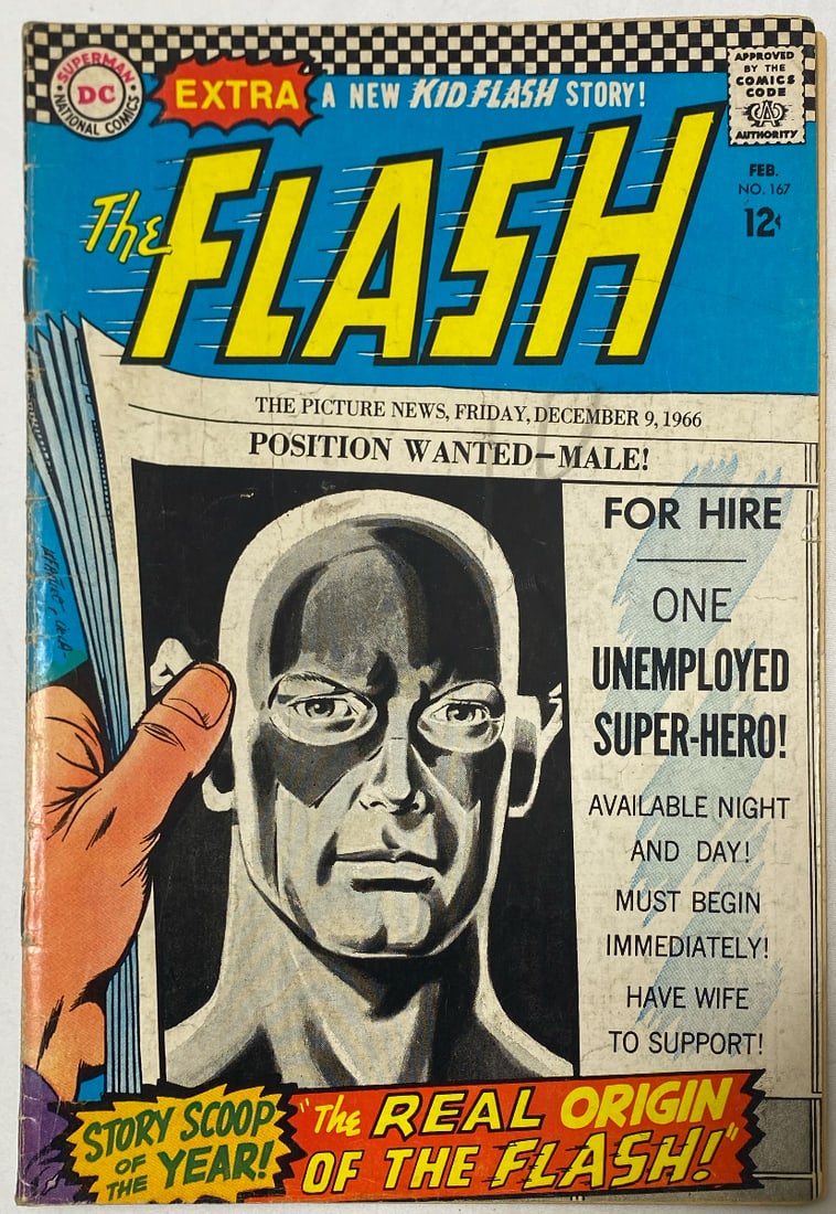 The Flash 167 DC Comic Book: 1967, please preview and see all photos for this lot