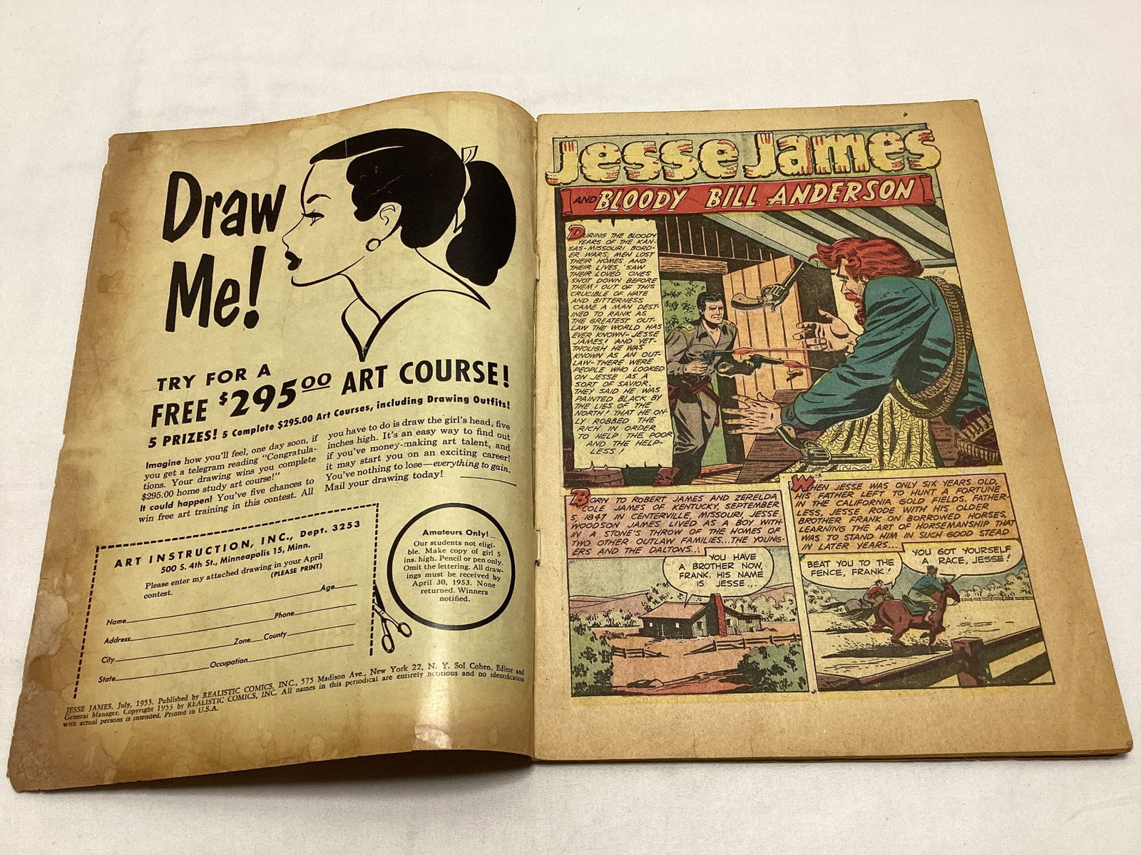 Jesse James 1 Realistic Reprint Comic Book - 6