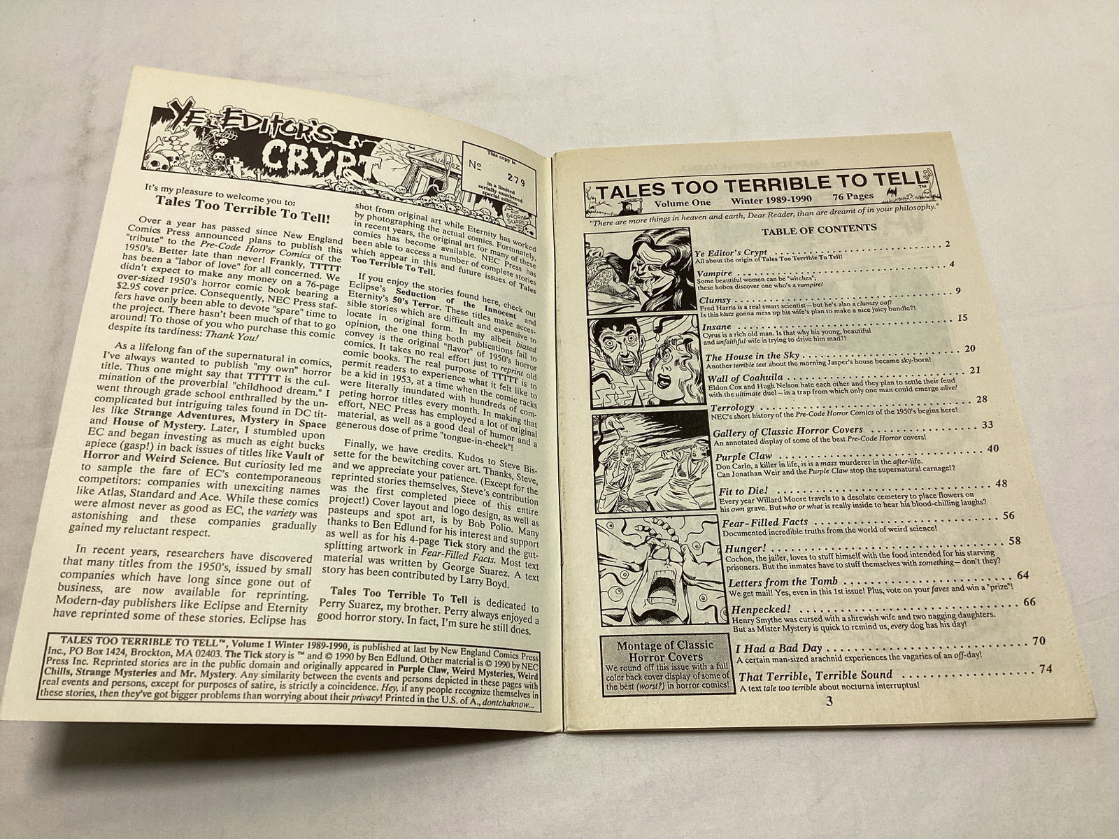 Tales Too Terrible to Tell 1 Comic Book - 6