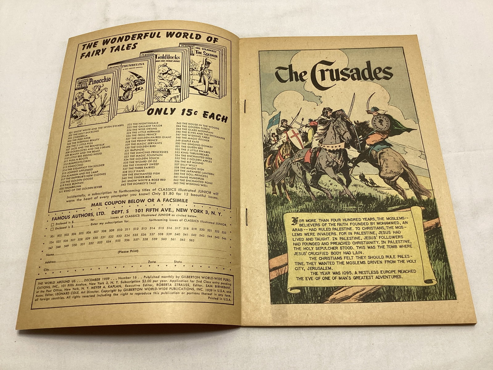 The World Around Us 16 Crusades Classics Illustrated Comic Book - 6